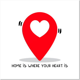 Home is where your heart is Posters and Art